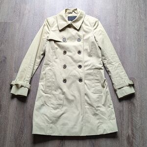 J. Crew Classic Trenchcoat Double Breasted Belt Raincoat Tan Small 2